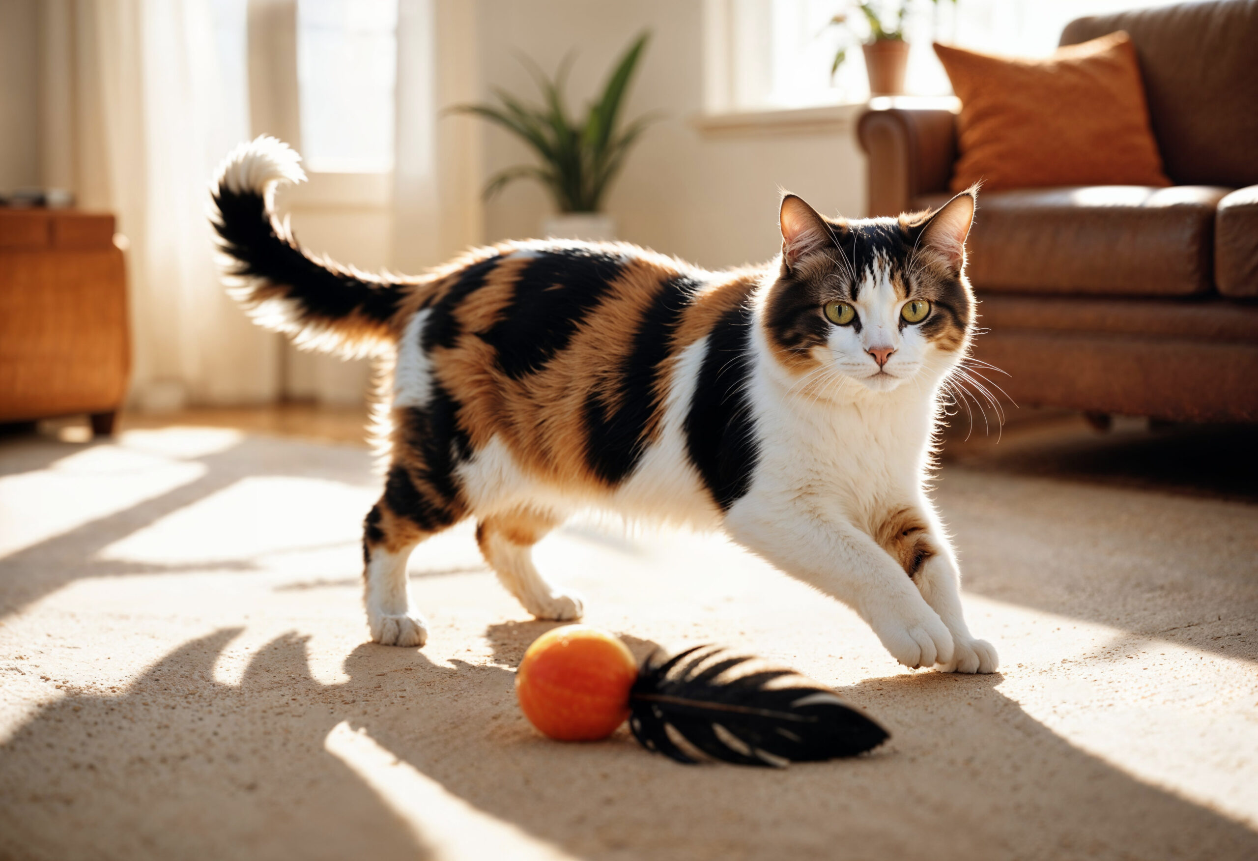 Sons favoritos dos pets fazem gato aparecer rapidamente ao ouvir embalagem e ração.